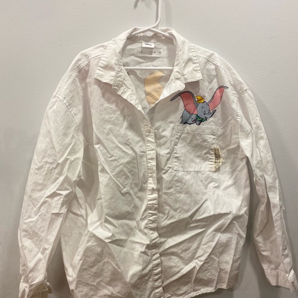 Zara Kids Size 11-12 Disney Dumbo button down girl’s shirt blouse - Picture 2 of 2